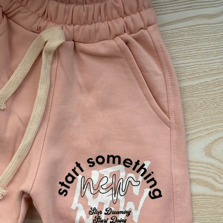 ست بلیز و شلوار دخترانه پنبه ای مدل start something new